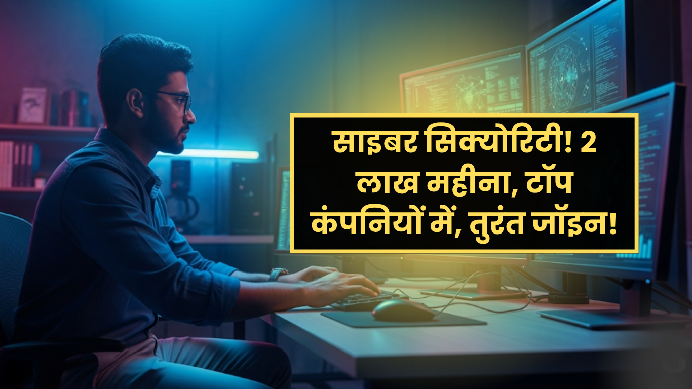 Cyber security jobs - साइबर सिक्योरिटी! 2 लाख महीना, टॉप कंपनियों में, तुरंत जॉइन!